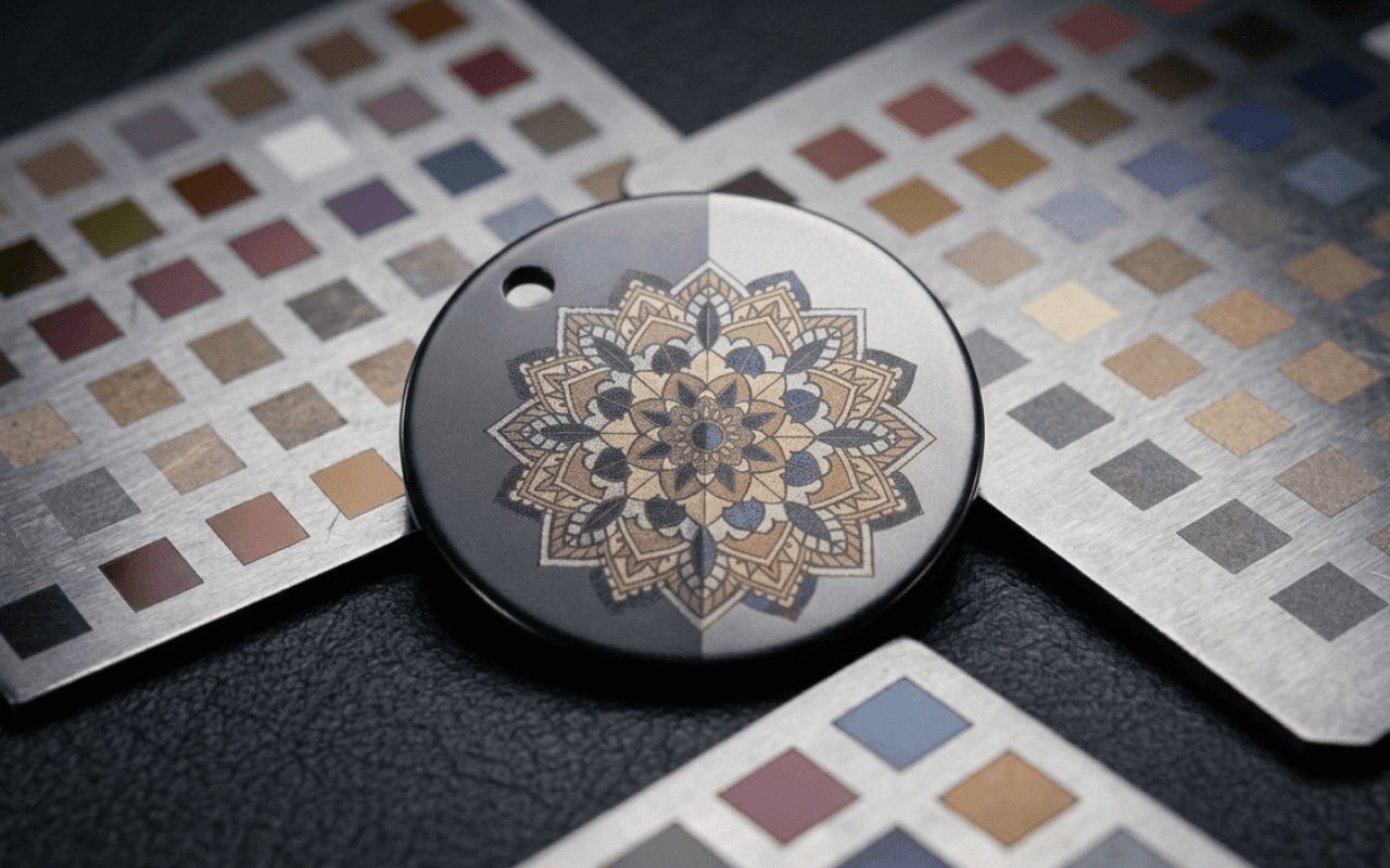 A finished design engraved in calibrated color